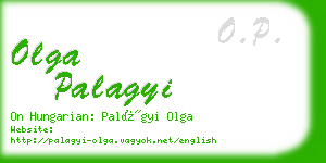 olga palagyi business card